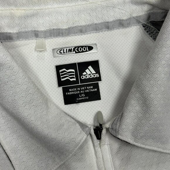 Adidas Climacool Short Sleeve Polo Shirt Golf Stretch 1/4 Zip Large - Picture 4 of 7
